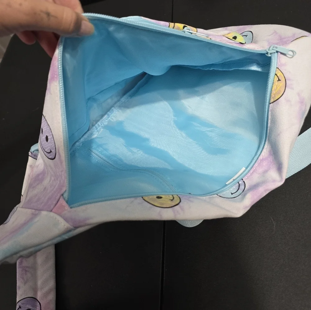 New No Boundaries Smiley Face Tie-Dye Sling Bag